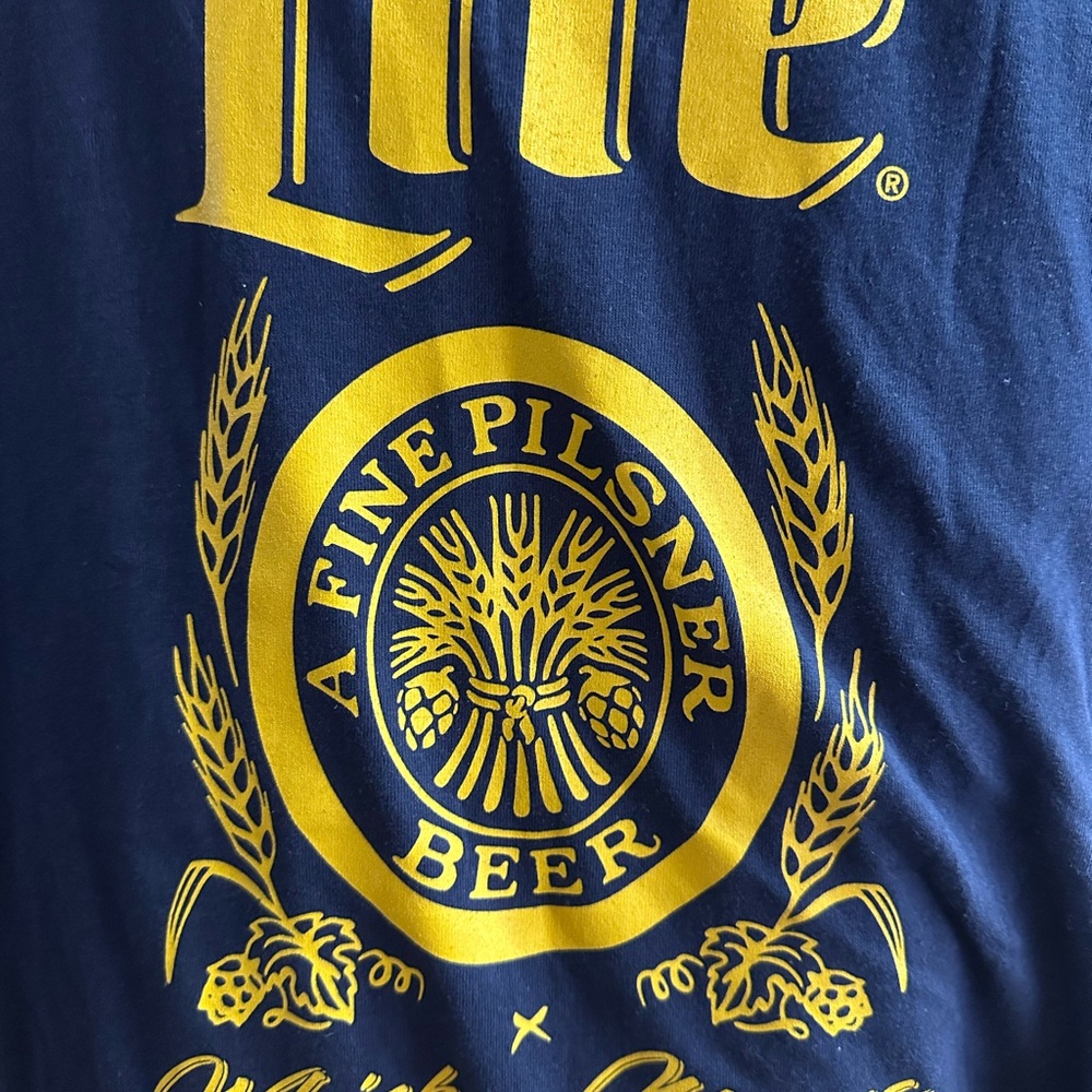 Blue and Yellow Miller Lite T-Shirt
